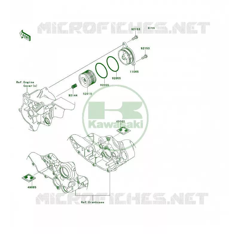 FILTRE &Agrave; HUILE Kawasaki QUAD 450 2011 KFX450R  KSF450BBF