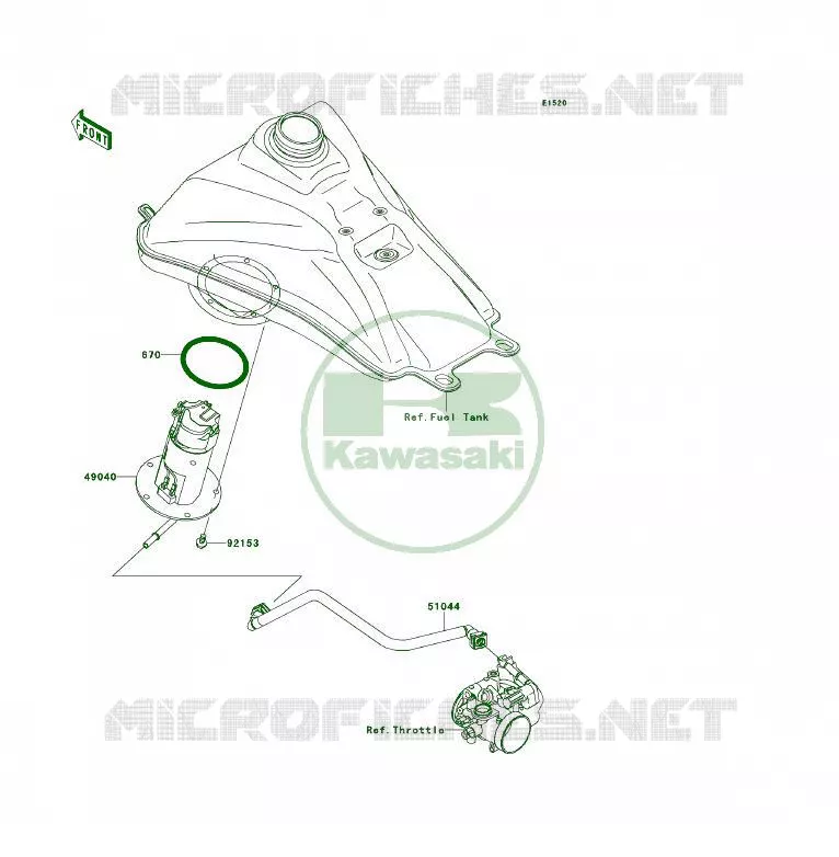 POMPE A ESSENCE Kawasaki QUAD 450 2011 KFX450R  KSF450BBF