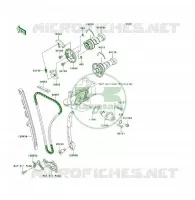 ARBRE A CAME/TENDEUR pour Kawasaki KFX450R 2012