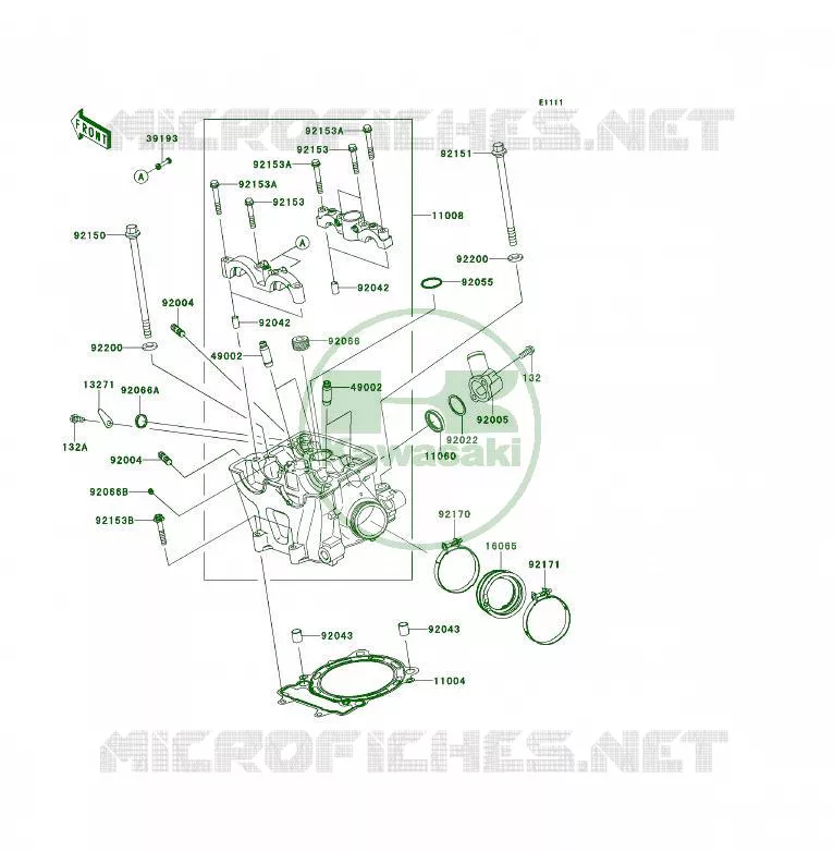 CULASSE Kawasaki QUAD 450 2012 KFX450R  KSF450BCS