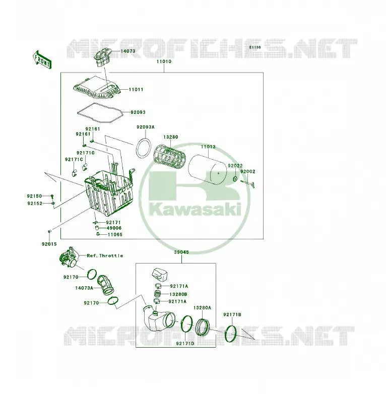 FILTRE A AIR Kawasaki QUAD 450 2013 KFX450R  KSF450BDF