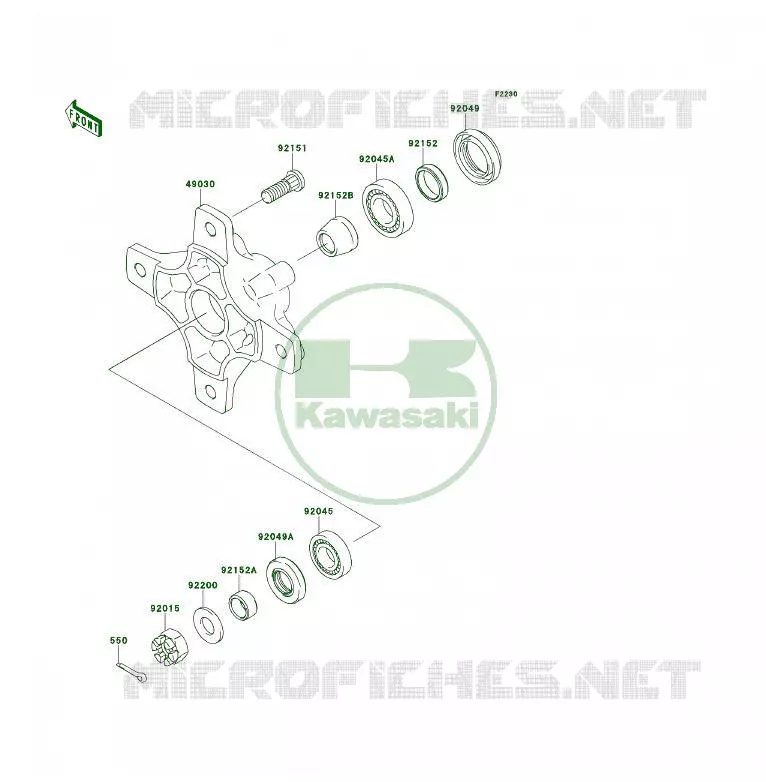 MOYEU AVANT Kawasaki QUAD 450 2013 KFX450R  KSF450BDF