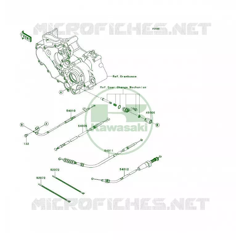 CABLES Kawasaki QUAD 450 2013 KFX450R  KSF450BDF