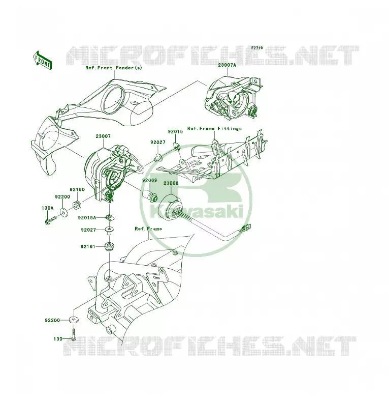 OPTIQUE(S) Kawasaki QUAD 450 2013 KFX450R  KSF450BDF