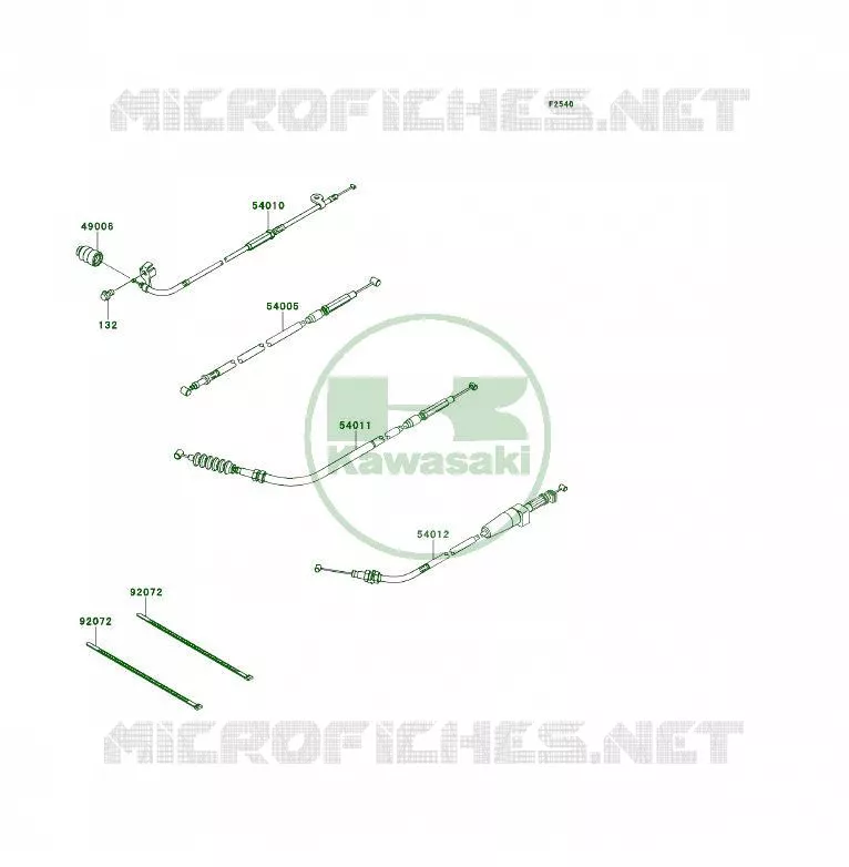 CABLES Kawasaki QUAD 450 2014 KFX450R  KSF450BEF
