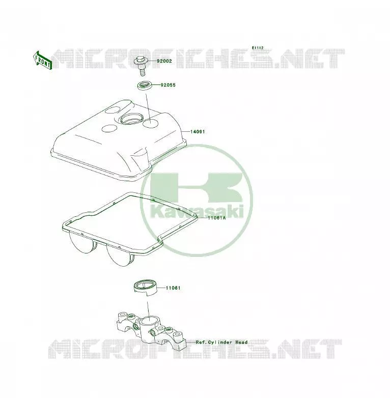 COUVRE CULASSE Kawasaki QUAD 450 2014 KFX450R  KSF450BEF