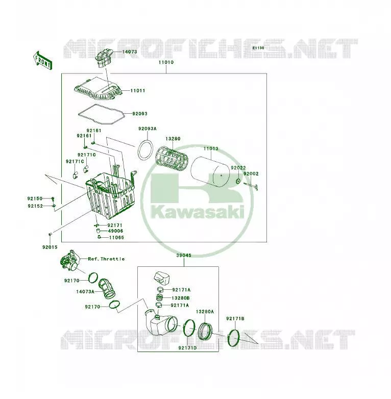 FILTRE A AIR Kawasaki QUAD 450 2014 KFX450R  KSF450BEF