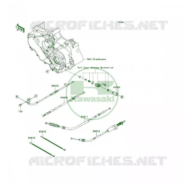 CABLES Kawasaki QUAD 450 2014 KFX450R  KSF450BEF