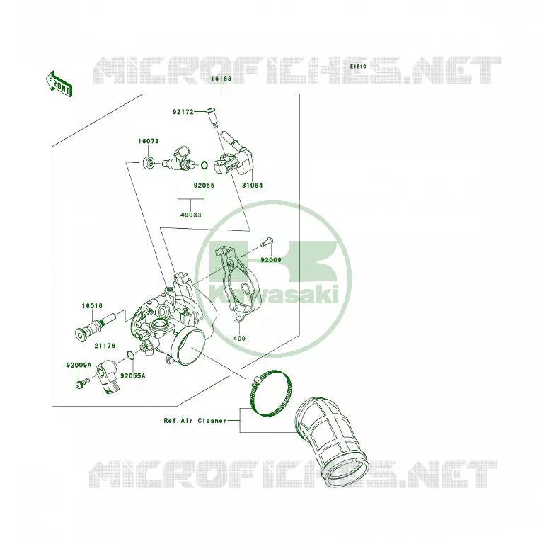 CARBU Kawasaki QUAD 450 2014 KFX450R  KSF450BEF