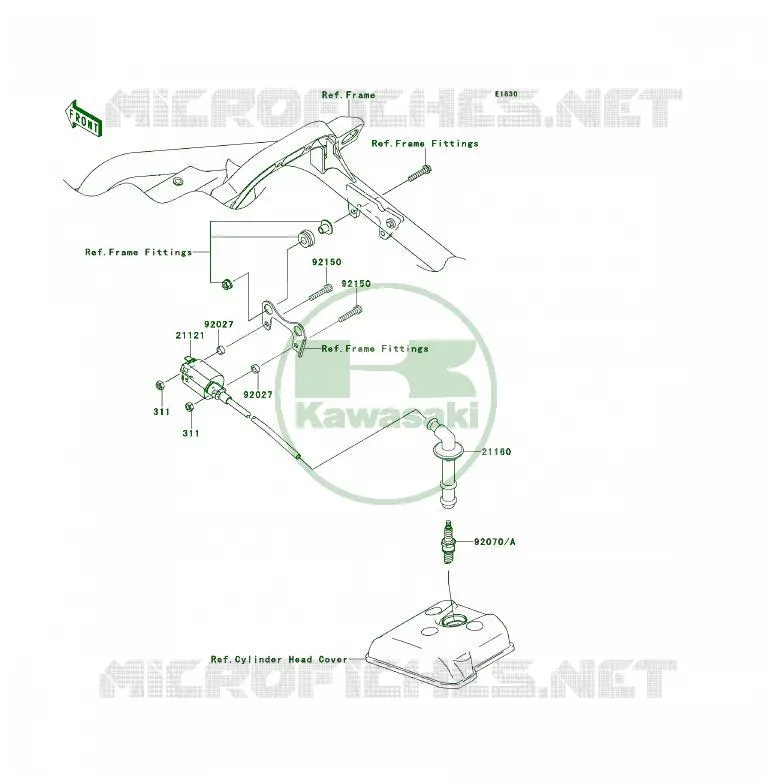SYSTEME D&acute;ALLUMAGE Kawasaki QUAD 450 2014 KFX450R  KSF450BEF