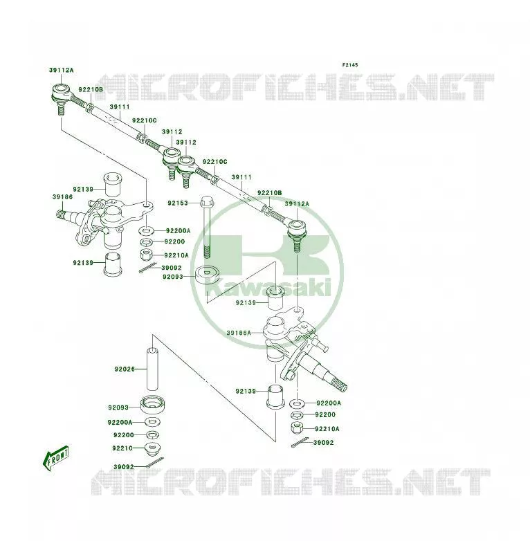 BRAS ARTICULE Kawasaki QUAD 50 2003 KFX50  KSF50-A1