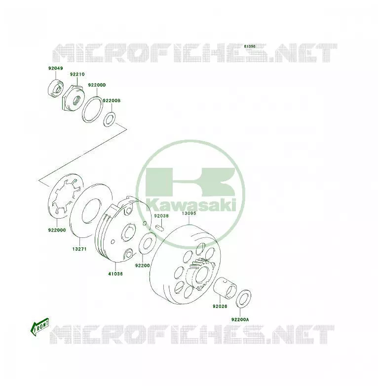 EMBRAYAGE Kawasaki QUAD 50 2004 KFX50  KSF50-A2