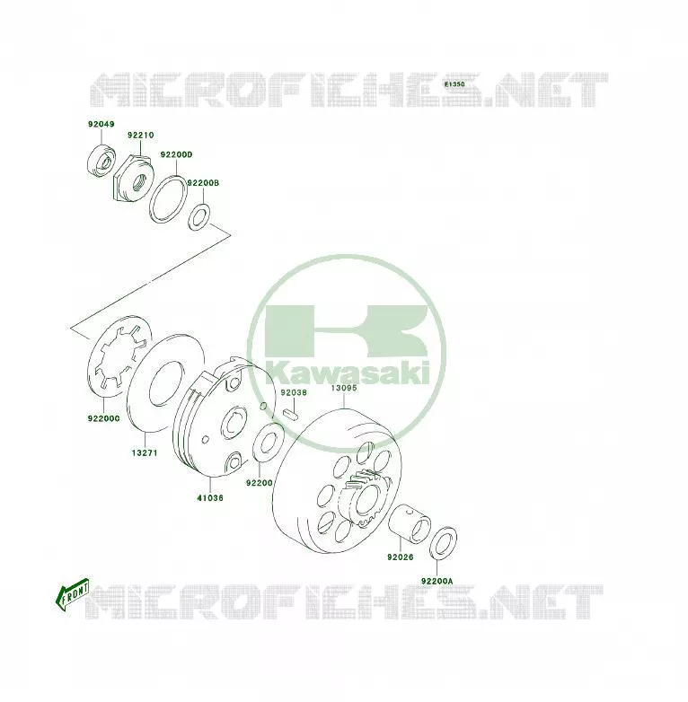 EMBRAYAGE Kawasaki QUAD 50 2006 KFX50  KSF50A6F