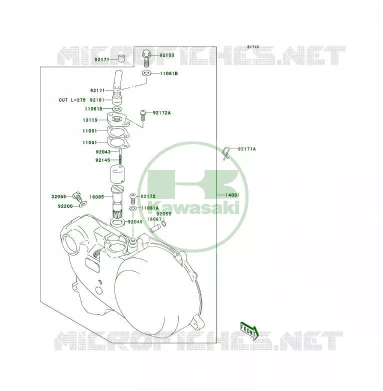 POMPE A HUILE Kawasaki QUAD 50 2006 KFX50  KSF50A6F
