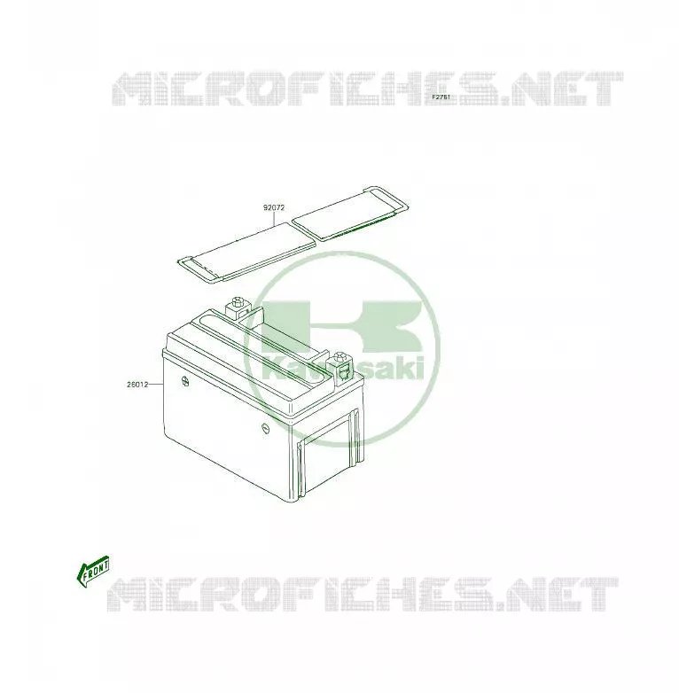 BATTERIE Kawasaki QUAD 50 2014 KFX50  KSF50BEF