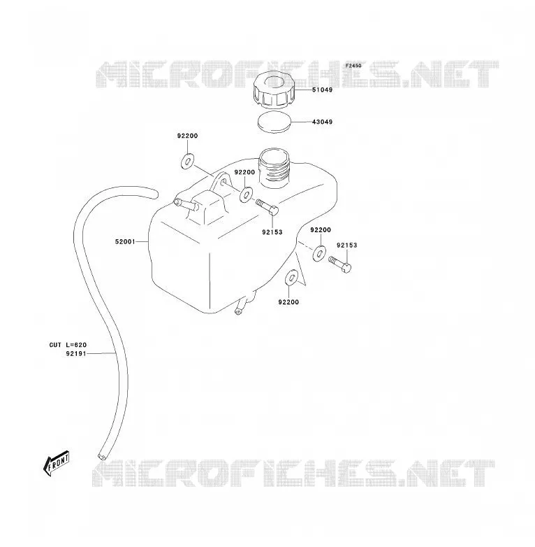 R&Eacute;SERVOIR D'HUILE Kawasaki QUAD 80 2004 KFX80  KSF80-A2
