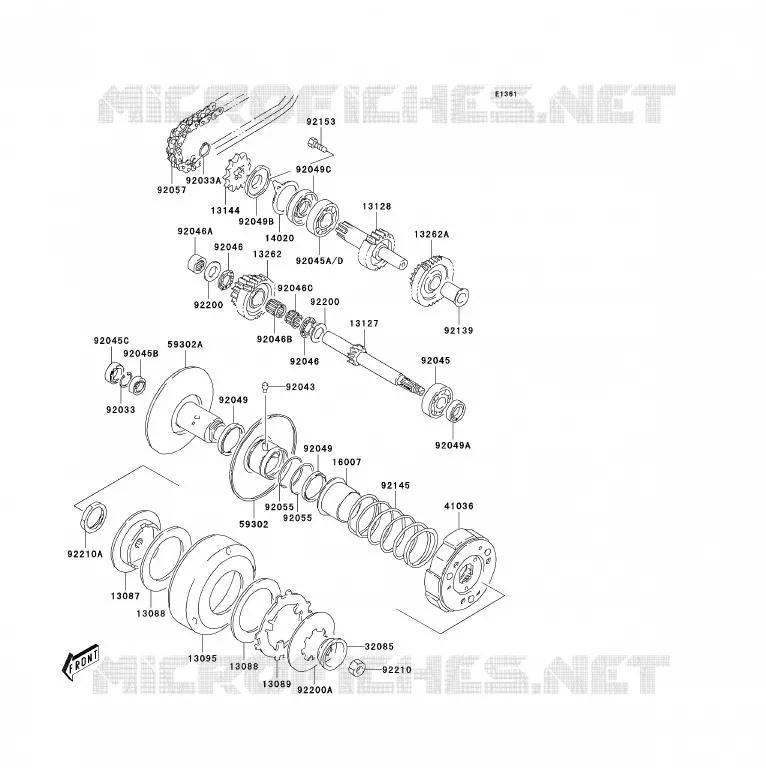 TRANSMISSION Kawasaki QUAD 80 2004 KFX80  KSF80-A2