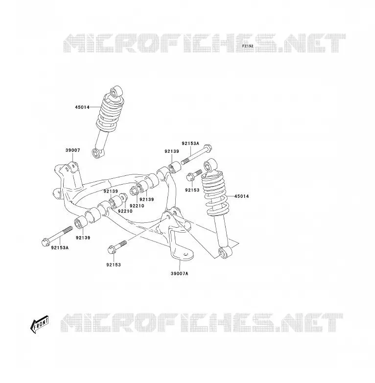 AMORTISSEUR AVANT Kawasaki QUAD 80 2005 KFX80  KSF80-A3