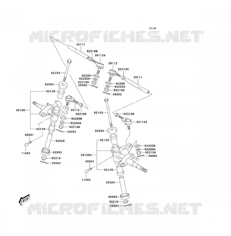 BRAS ARTICULE Kawasaki QUAD 80 2005 KFX80  KSF80-A3