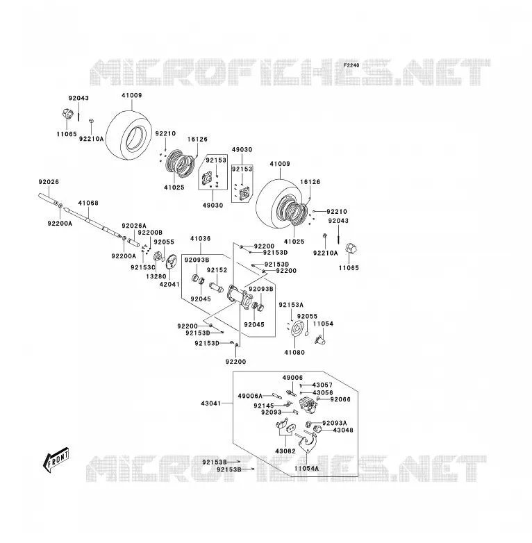 MOYEU ARRIERE Kawasaki QUAD 90 2007 KFX90  KSF90A7F