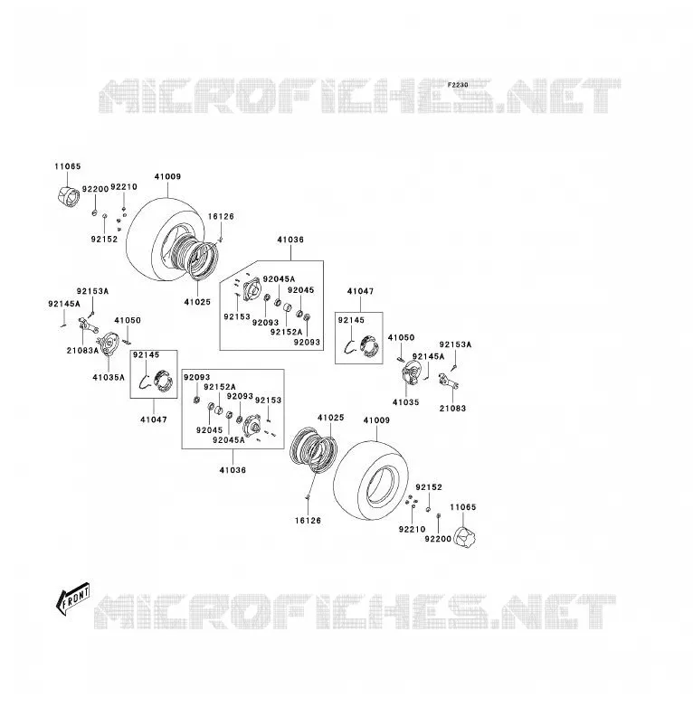 MOYEU AVANT Kawasaki QUAD 90 2007 KFX90  KSF90A7F