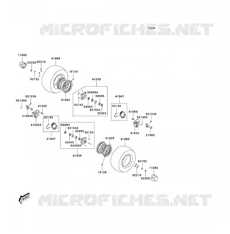 MOYEU AVANT Kawasaki QUAD 90 2007 KFX90  KSF90A7F