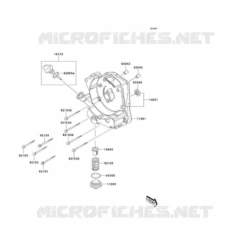 COUVERCLES MOTEUR Kawasaki QUAD 90 2009 KFX90  KSF90A9S