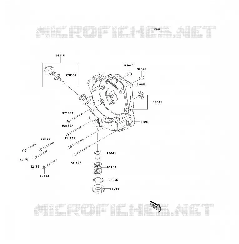 COUVERCLES MOTEUR Kawasaki QUAD 90 2009 KFX90  KSF90A9S