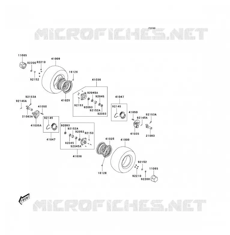 MOYEU AVANT Kawasaki QUAD 90 2010 KFX90  KSF90AAF