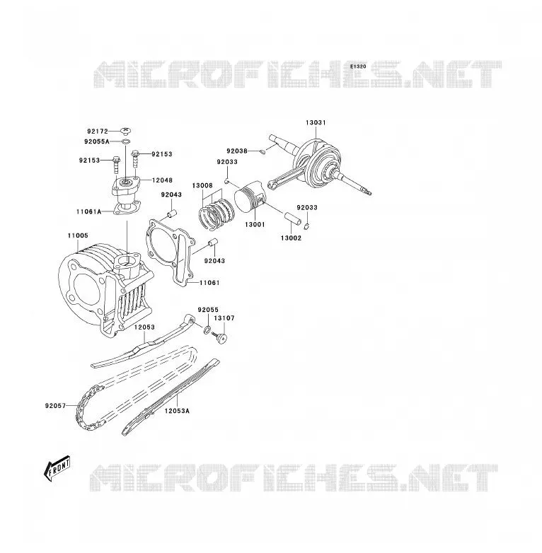 VILEBREQUIN/PISTON Kawasaki QUAD 90 2010 KFX90  KSF90AAF