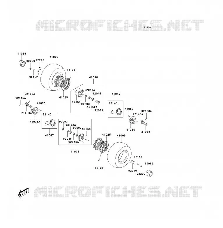 MOYEU AVANT Kawasaki QUAD 90 2011 KFX90  KSF90ABF