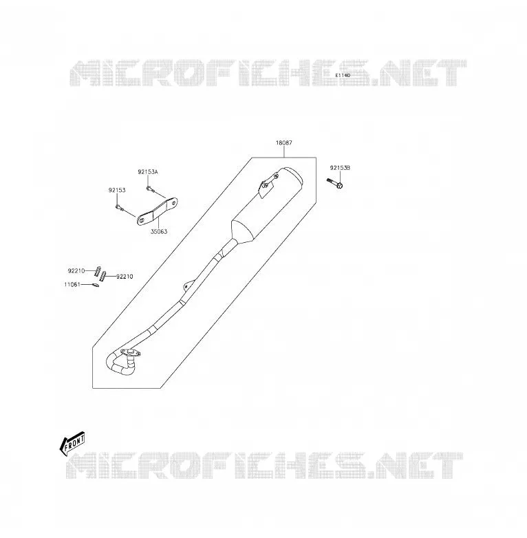 &Eacute;CHAPPEMENT Kawasaki QUAD 90 2012 KFX90  KSF90ACF