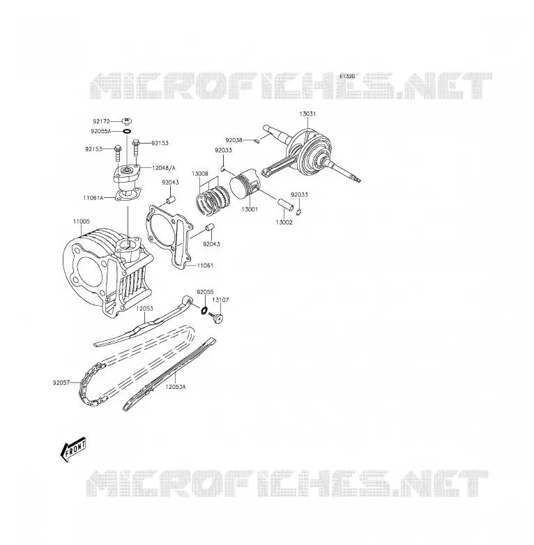 VILEBREQUIN/PISTON Kawasaki QUAD 90 2012 KFX90  KSF90ACF