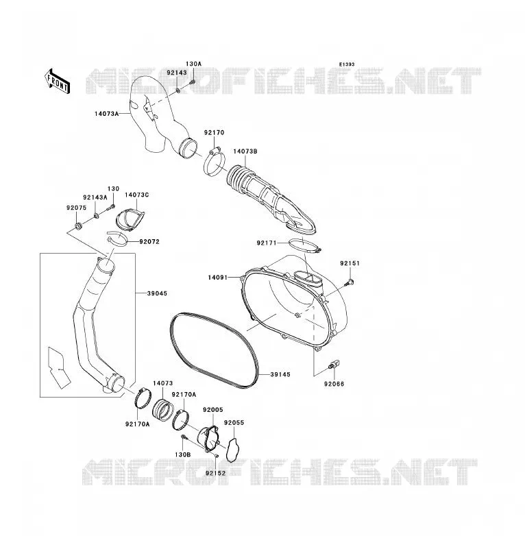 COUVERCLE CONVERTISSEUR/COURROIE Kawasaki QUAD 700 2004 KFX700  KSV700-A1