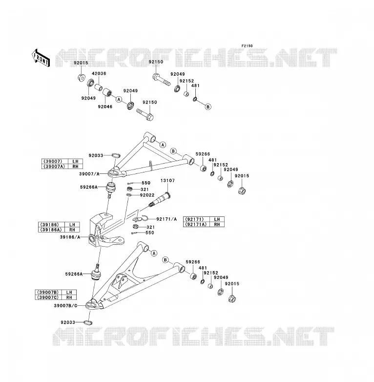 SUSPENSION Kawasaki QUAD 700 2005 KFX700  KSV700-A2