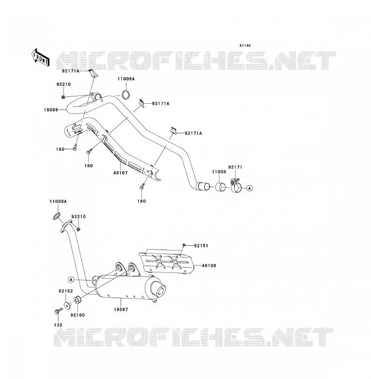 &Eacute;CHAPPEMENT Kawasaki QUAD 700 2005 KFX700  KSV700-A2