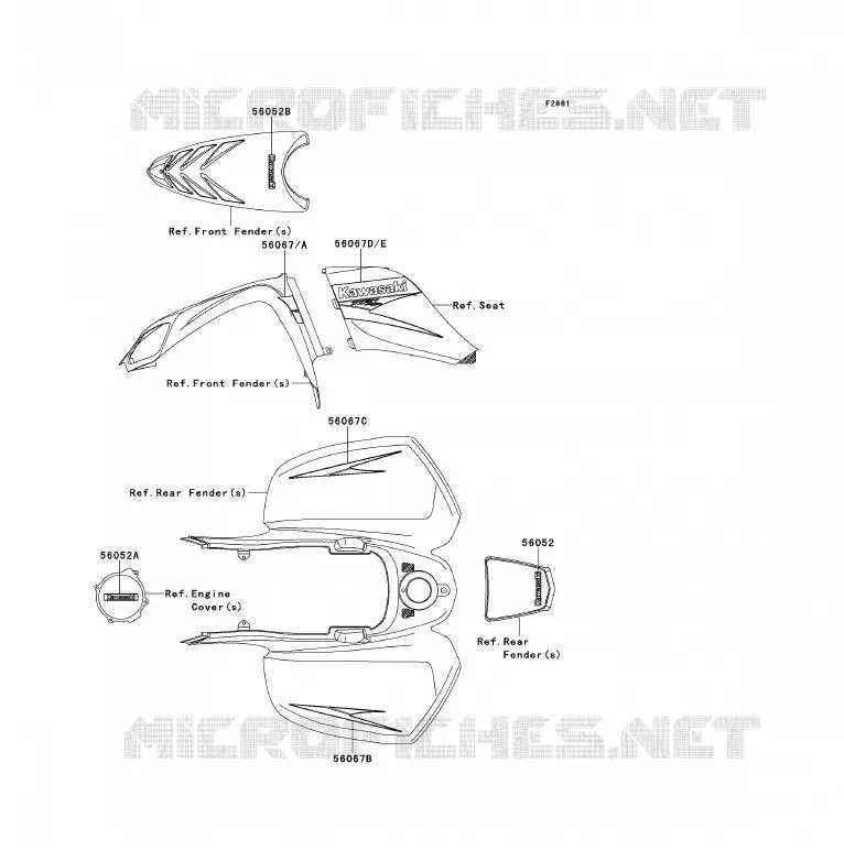 STICKER Kawasaki QUAD 700 2006 KFX700  KSV700A6F