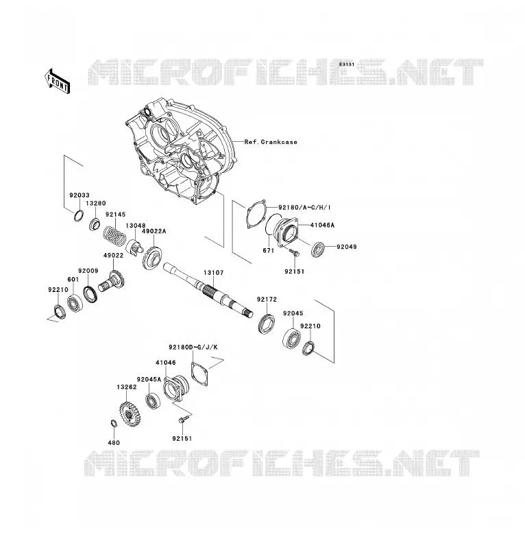 PIGNON CONIQUE AVANT Kawasaki QUAD 700 2006 KFX700  KSV700A6F