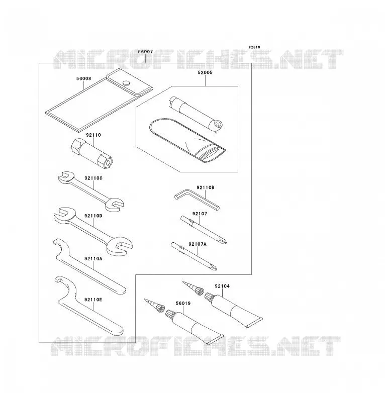 OUTIL UTILISATEUR Kawasaki QUAD 700 2007 KFX700  KSV700A7F