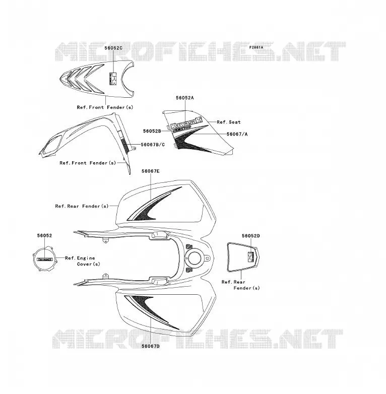 STICKER Kawasaki QUAD 700 2007 KFX700  KSV700A7F