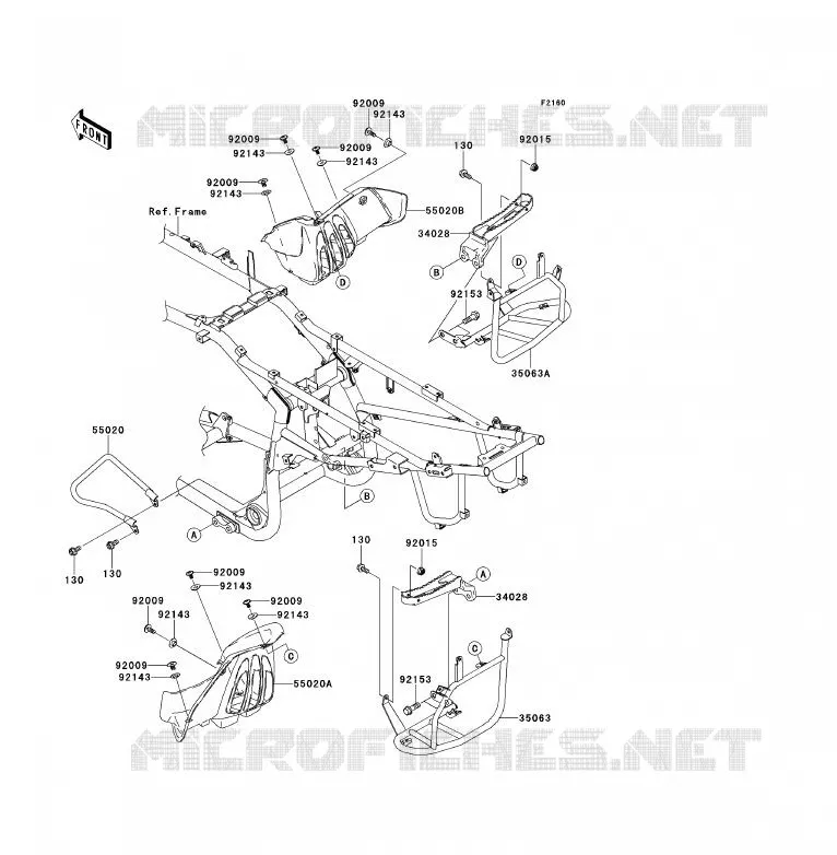 REPOSE PIED Kawasaki QUAD 700 2008 KFX700  KSV700A8F