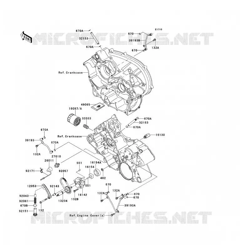 POMPE A HUILE Kawasaki QUAD 700 2009 KFX700  KSV700A9F