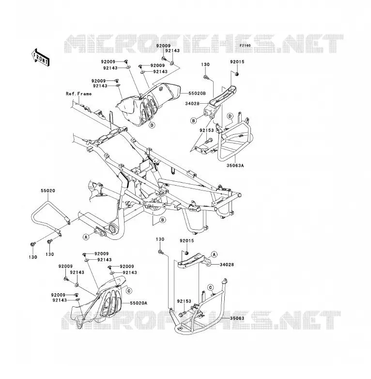 REPOSE PIED Kawasaki QUAD 700 2009 KFX700  KSV700A9F