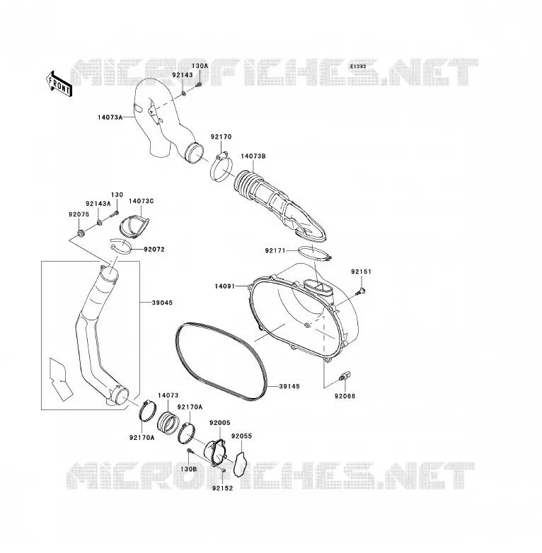 COUVERCLE CONVERTISSEUR/COURROIE Kawasaki QUAD 700 2005 KFX700  KSV700-B2