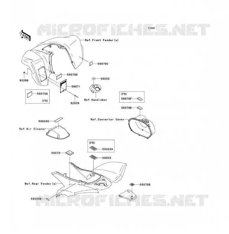 LABEL Kawasaki QUAD 700 2006 KFX700  KSV700B6F