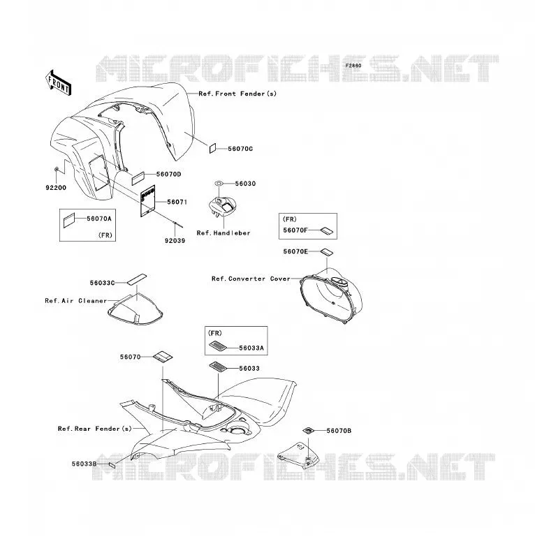 LABEL Kawasaki QUAD 700 2007 KFX700  KSV700B7F