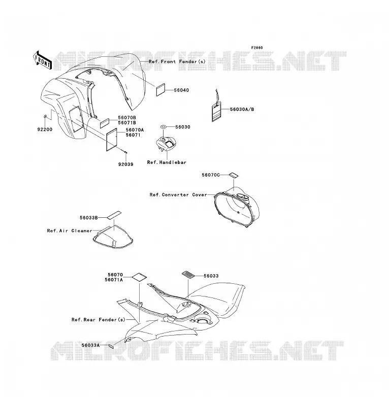 LABEL Kawasaki QUAD 700 2008 KFX700  KSV700B8F