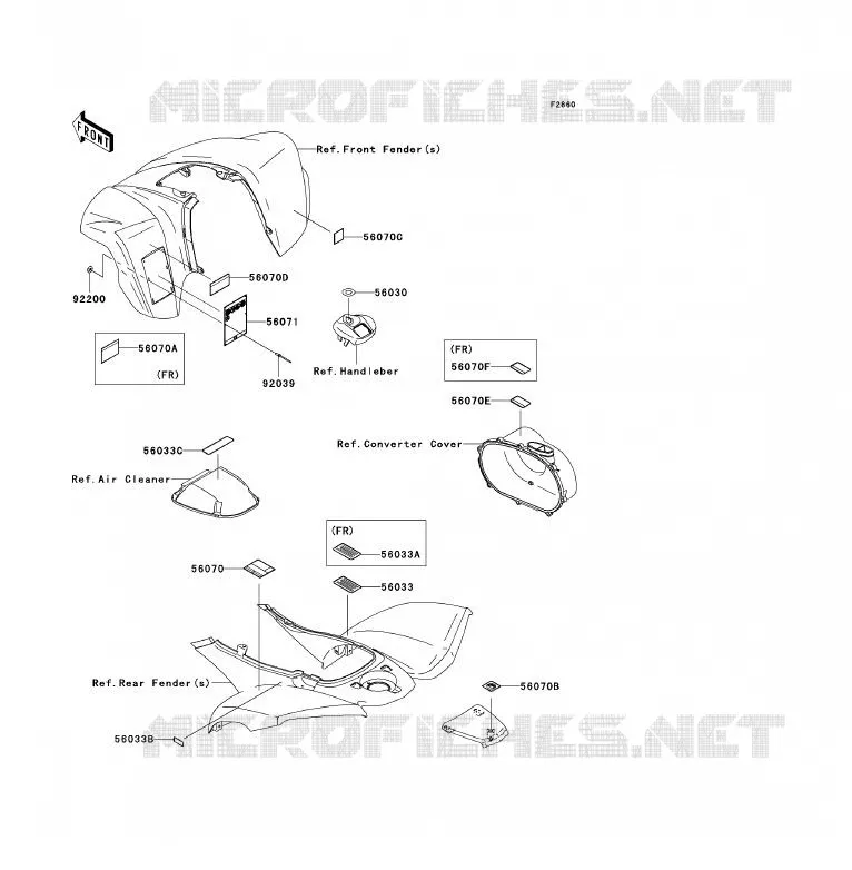 LABEL Kawasaki QUAD 700 2008 KFX700  KSV700B8F