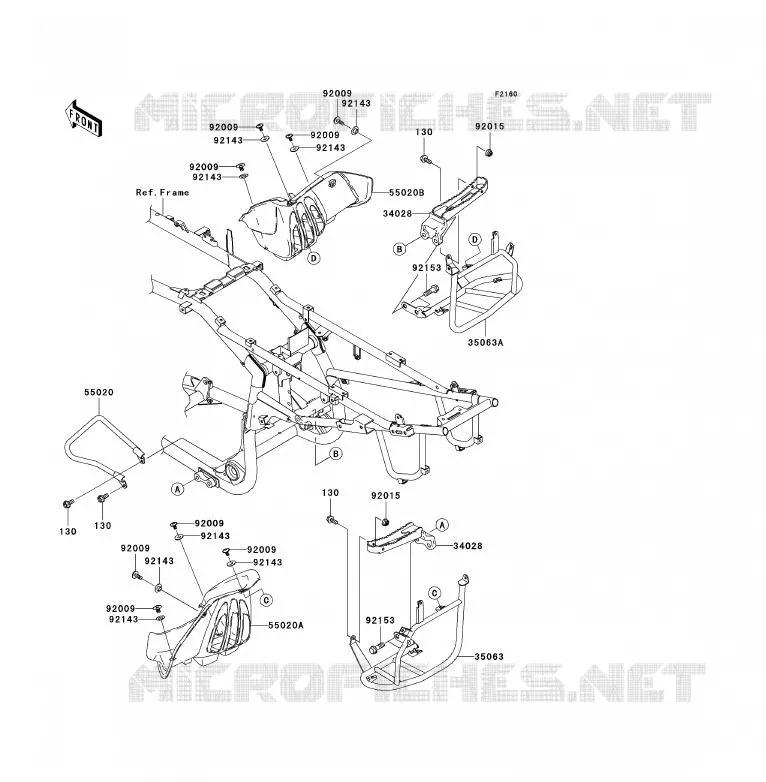 REPOSE PIED Kawasaki QUAD 700 2008 KFX700  KSV700B8F