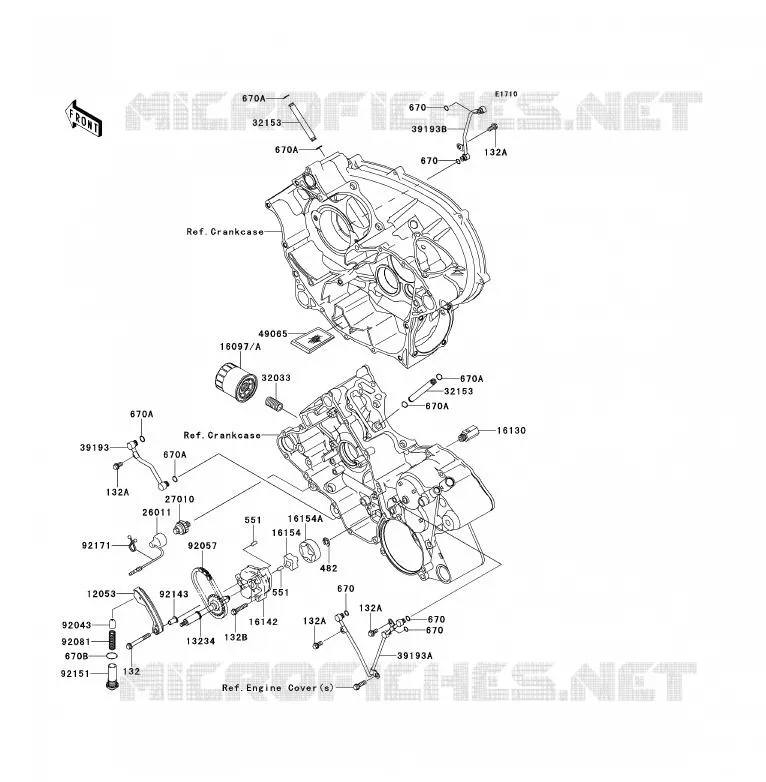 POMPE A HUILE/FILTRE &Agrave; HUILE Kawasaki QUAD 700 2009 KFX700  KSV700B9F